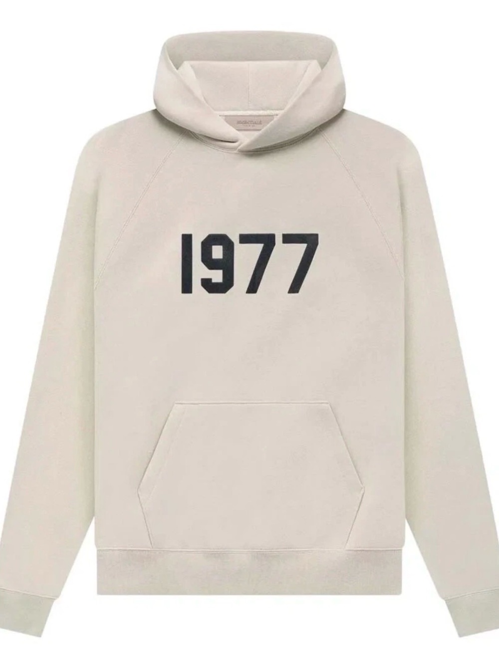 Men’s sz M Fear of God Essentials 1977 Graphic Hoodie Sweatshirt - Wheat NWT